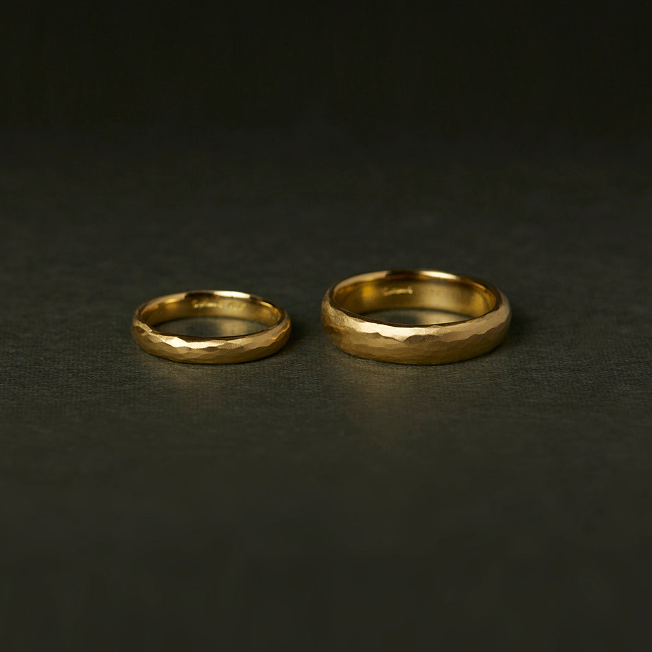 5.3mm Half Round Hammered Band | MR0136