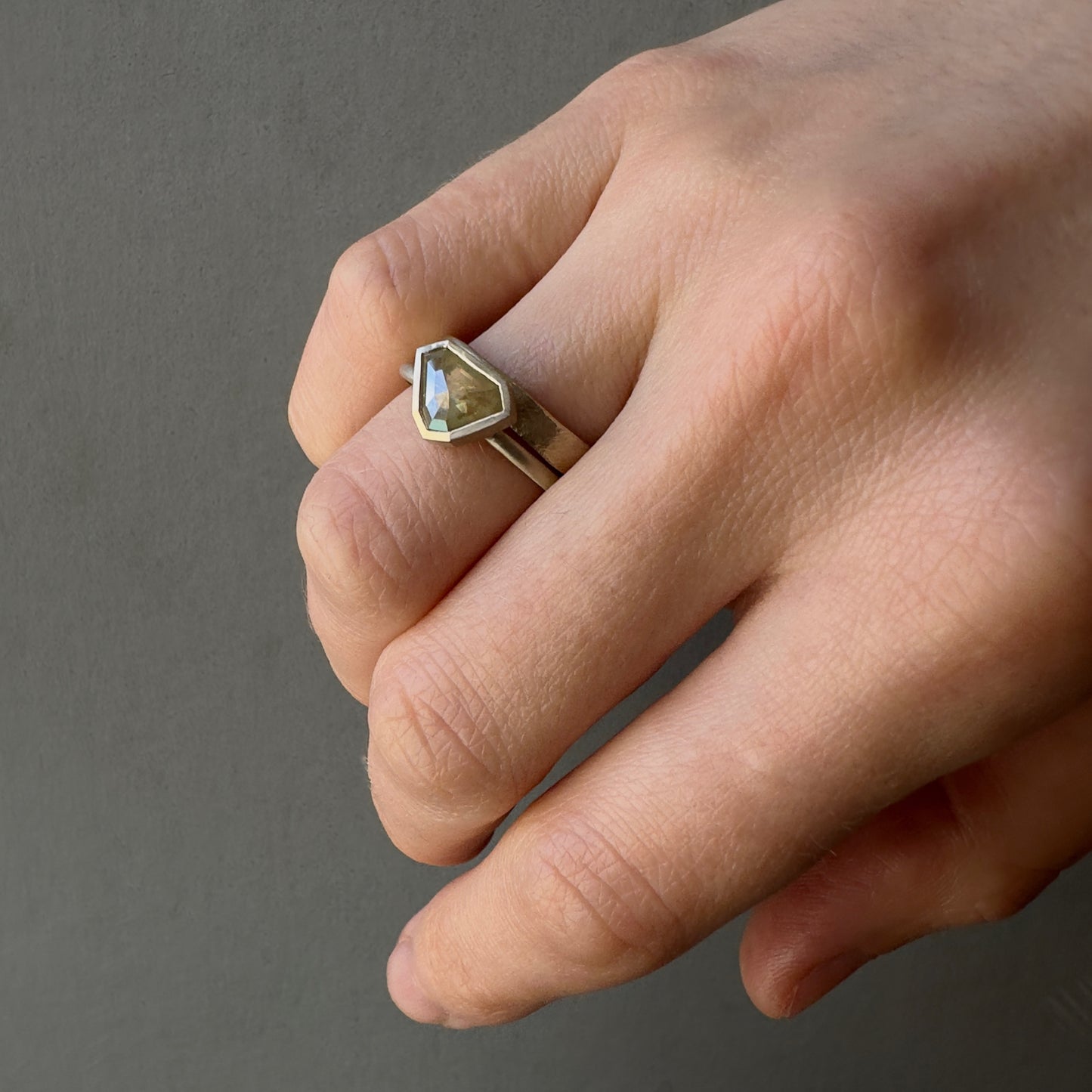 18K White Gold on Model