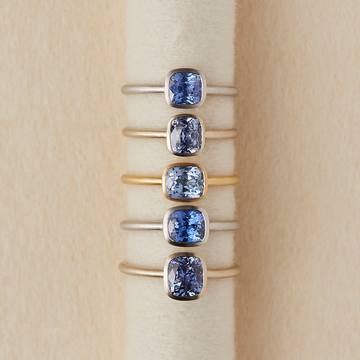 1.48 Carat Cushion Cut Cornflower Blue Sapphire Ring| SR79-OOAK