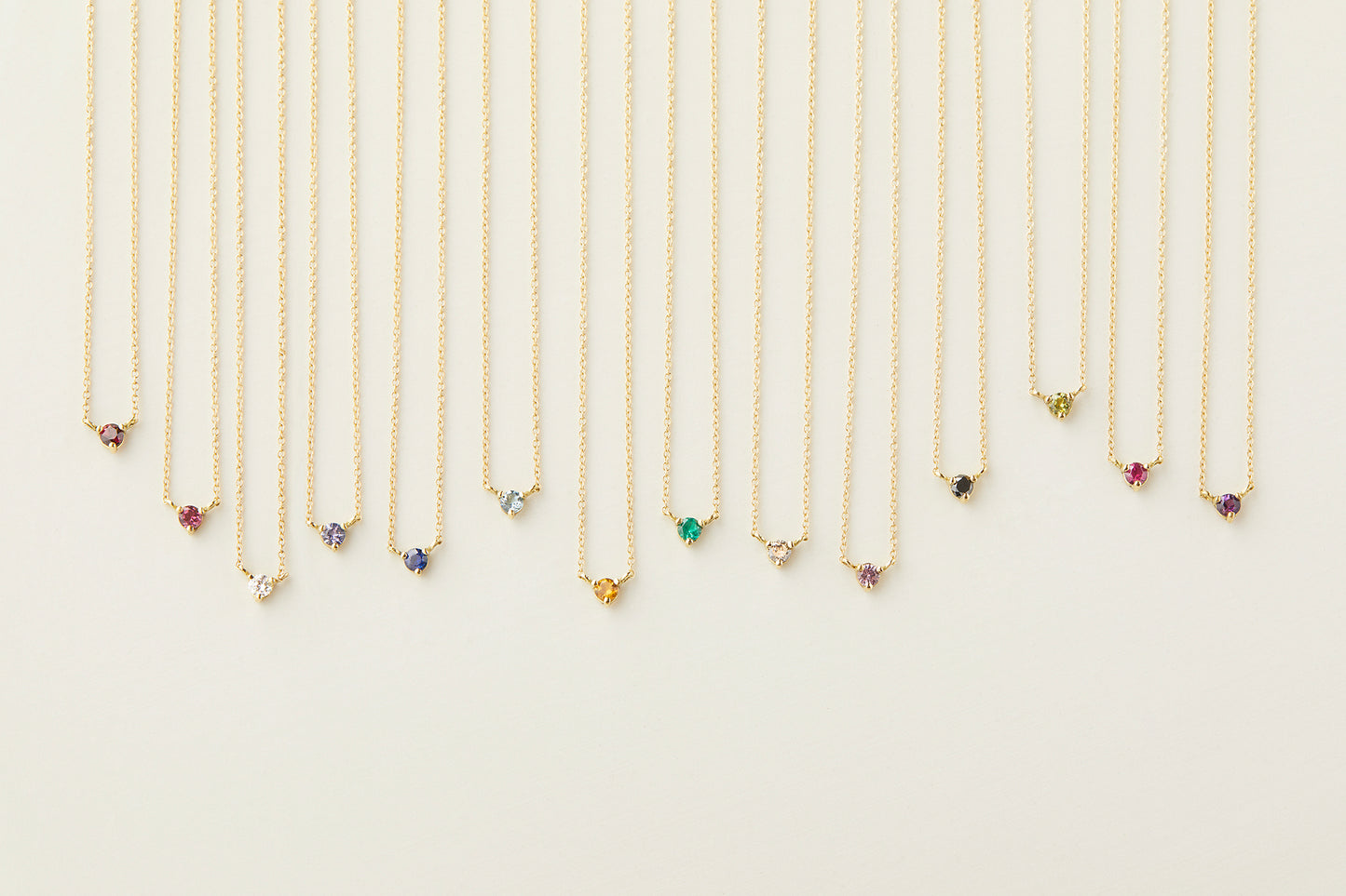 3mm White Diamond Birthstone Necklace | N6701W