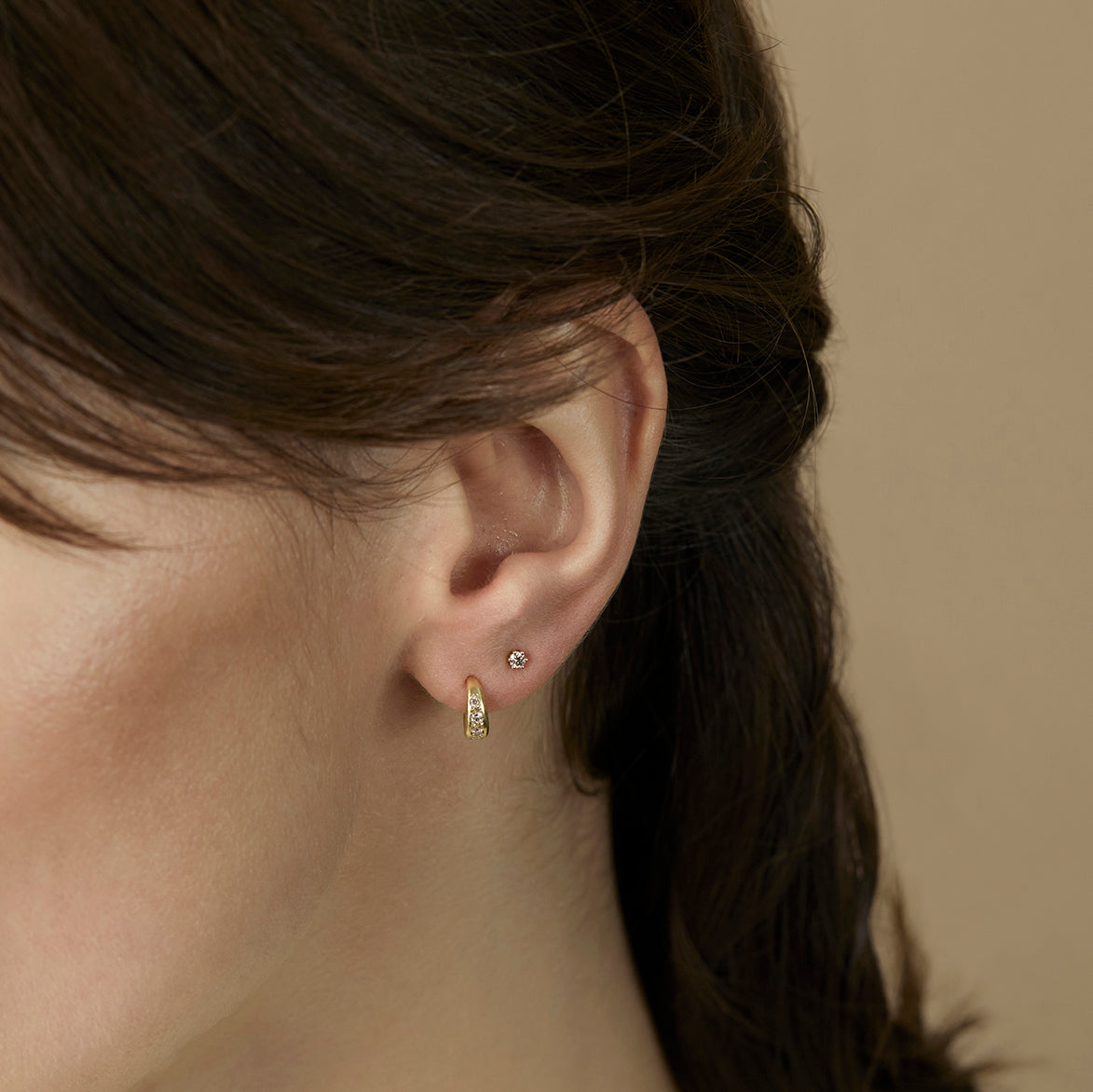 Baby Brown Diamond Studs | E1901BR