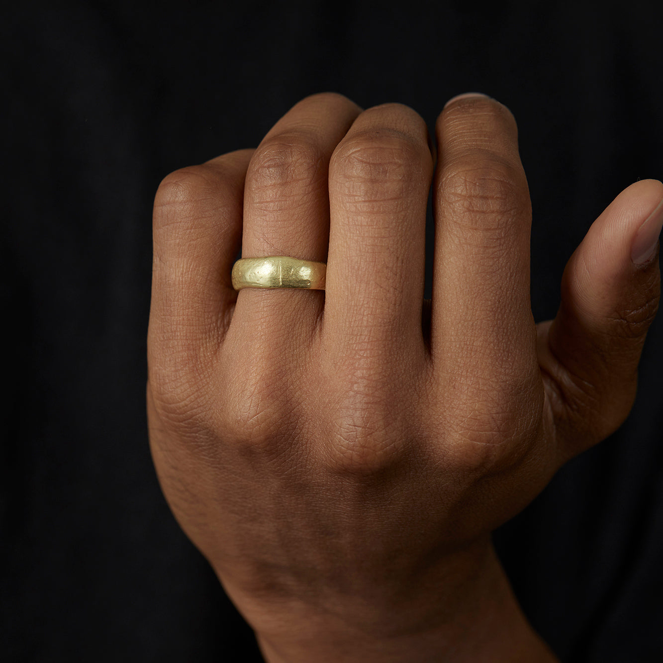 18K Yellow Gold on Model