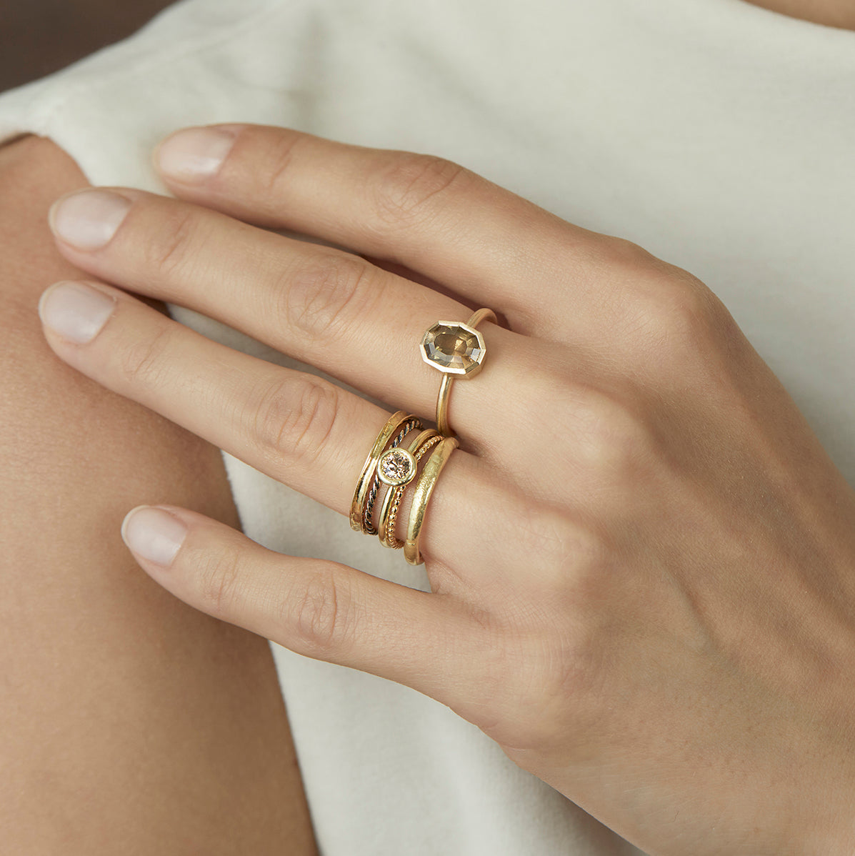 18K Yellow Gold on Model