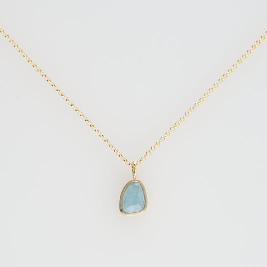 2.57 Carat One-of-a-Kind Rose Cut Aquamarine Necklace | AQN2-OOAK