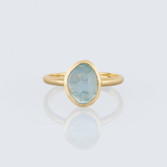 1.68 Carat One-of-a-Kind Rose Cut Aquamarine Ring | AQR1-OOAK