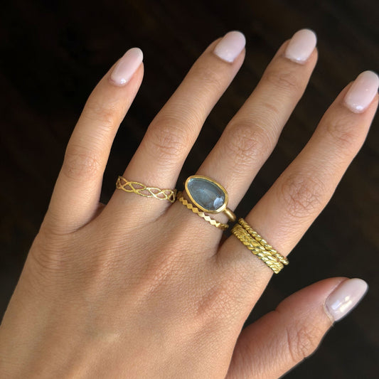 3 Carat One-of-a-Kind Rose Cut Aquamarine Ring | AQR2-OOAK