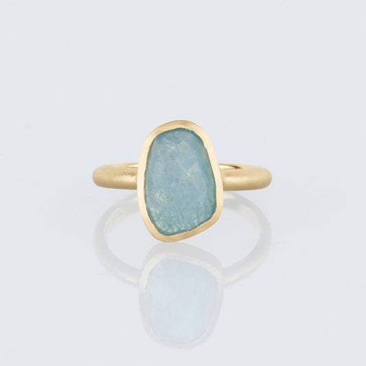 2.94 Carat One-of-a-Kind Rose Cut  Aquamarine Ring | AQR3-OOAK