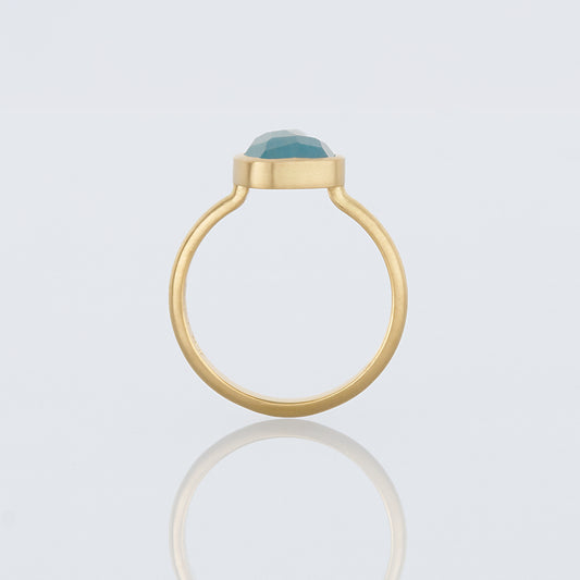 2.94 Carat One-of-a-Kind Rose Cut  Aquamarine Ring | AQR3-OOAK