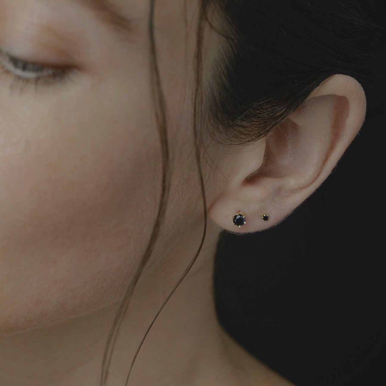 4mm Black Diamond Studs | E1904BK