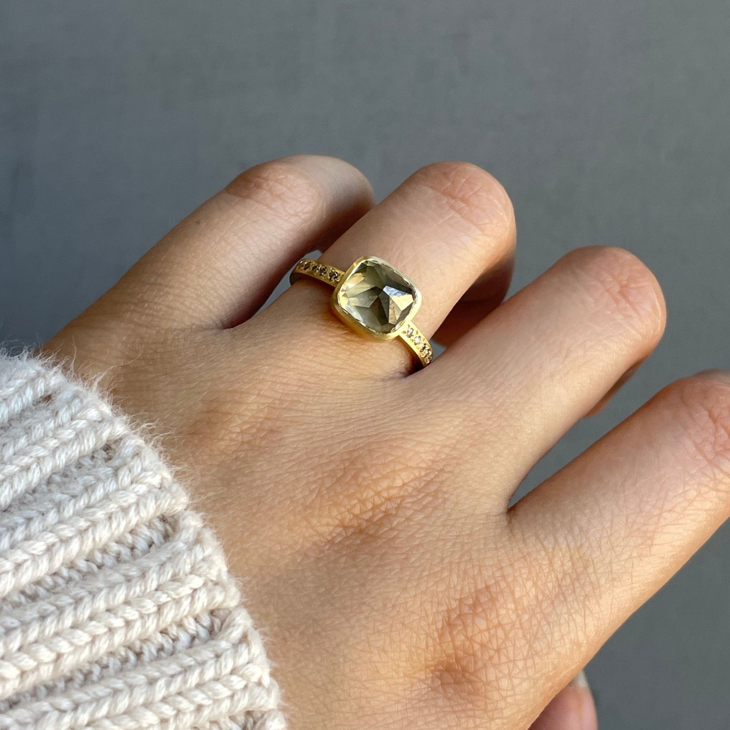 18K Yellow Gold on Model