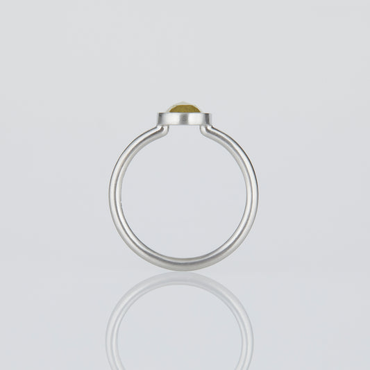 1.48 Carat One-of-a-Kind Rose Cut Light Yellow Diamond Ring | DR191-OOAK