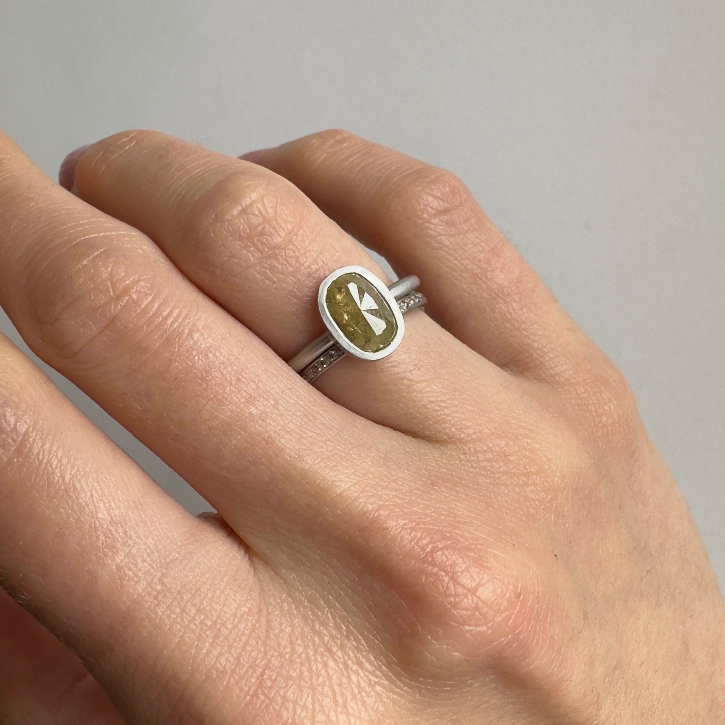 1.48 Carat One-of-a-Kind Rose Cut Light Yellow Diamond Ring | DR191-OOAK