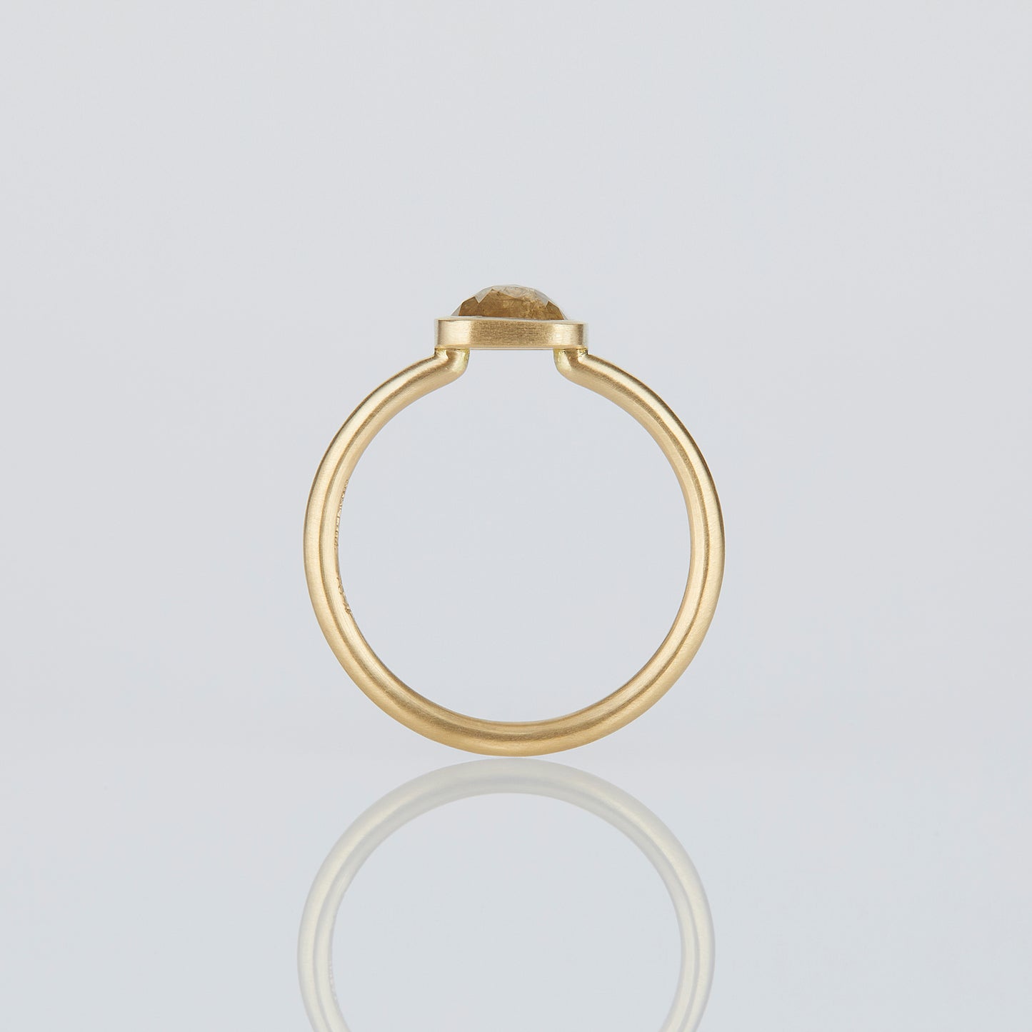 0.97 Carat One-of-a-Kind Rose Cut Brownish Grey Diamond Ring | DR200-OOAK