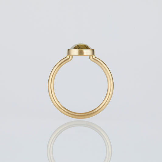 2.74 Carat One-of-a-Kind Rose Cut Yellowish Grey Diamond Ring | DR204-OOAK