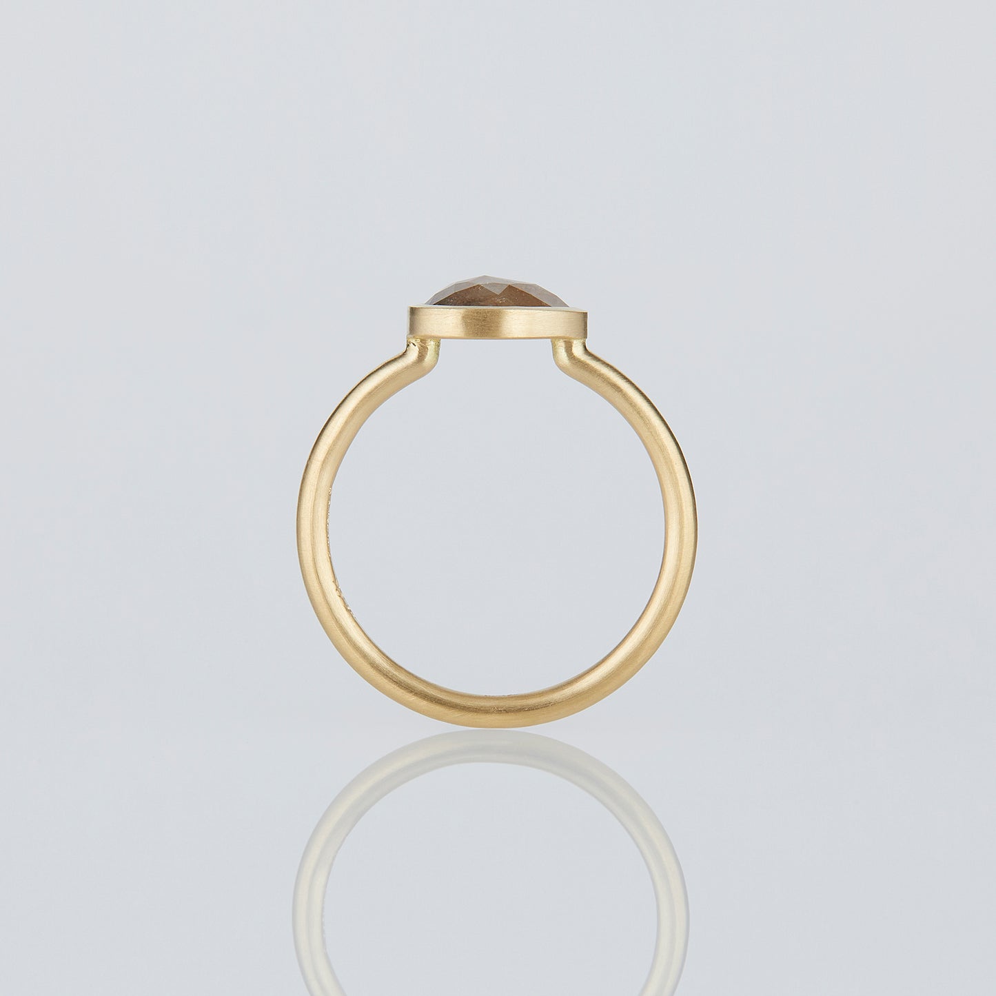 0.99 Carat One-of-a-Kind Rose Cut Grey x Orange Diamond Ring | DR205-OOAK