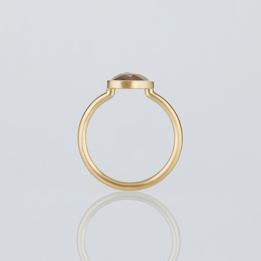 0.99 Carat One-of-a-Kind Rose Cut Grey x Orange Diamond Ring | DR205-OOAK