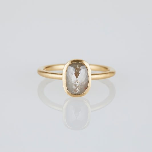 1.6 Carat One-of-a-Kind Rose Cut Grey Diamond Ring | DR207-OOAK