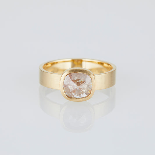 1.38 Carat One-of-a-Kind Rose Cut Grey x Orange Diamond Ring | DR210-OOAK