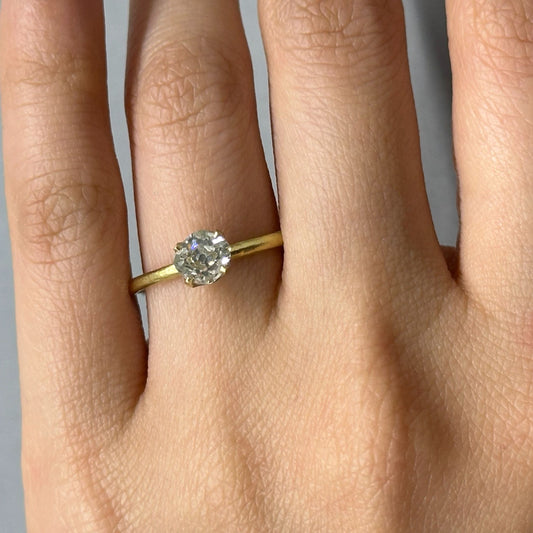 0.86 Carat One-of-a-Kind Old Mine Cut Diamond Ring | DR221-OOAK