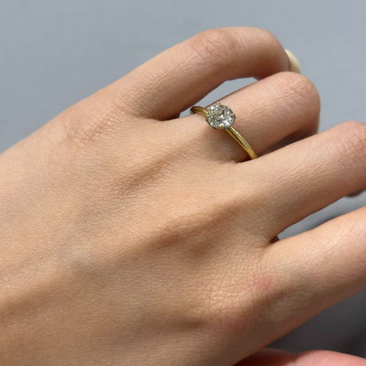 0.86 Carat One-of-a-Kind Old Mine Cut Diamond Ring | DR221-OOAK