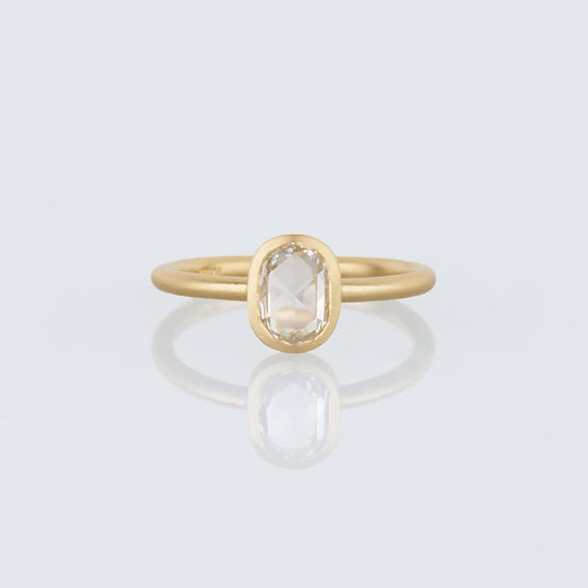 0.91 Carat One-of-a-Kind Rose Cut White Diamond Ring | DR231-OOAK