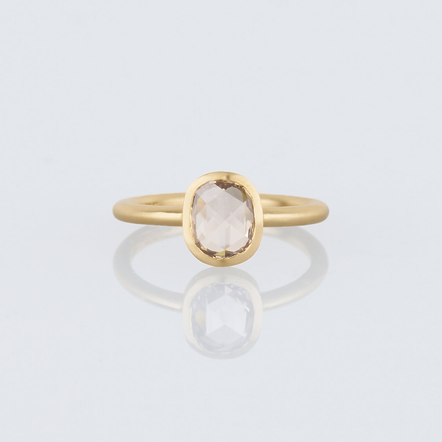 1.26 Carat One-of-a-Kind Rose Cut Light Brown Diamond Ring | DR233-OOAK