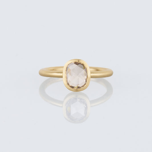 1.26 Carat One-of-a-Kind Rose Cut Light Brown Diamond Ring | DR233-OOAK