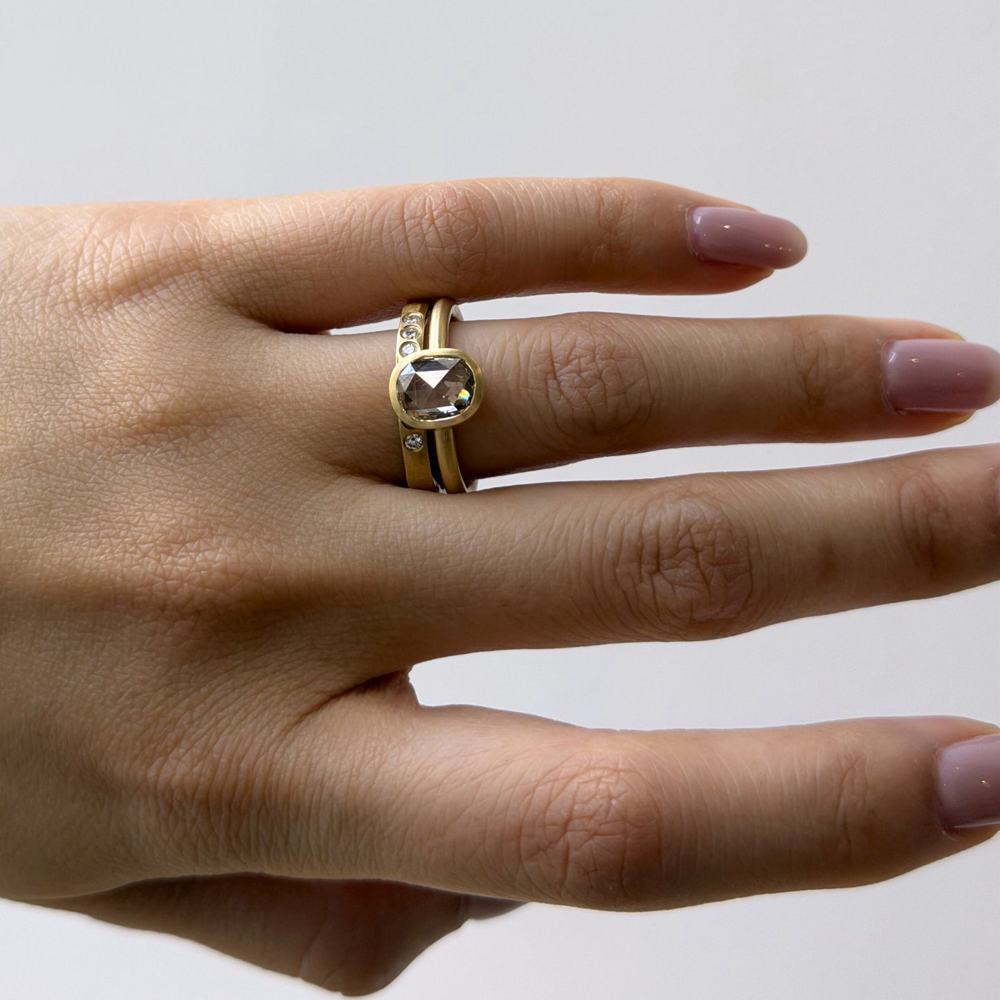 1.26 Carat One-of-a-Kind Rose Cut Light Brown Diamond Ring | DR233-OOAK