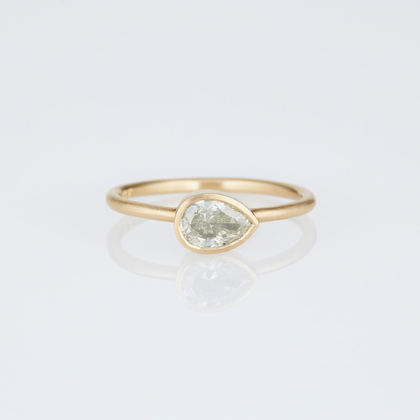 0.66 Carat One-of-a-Kind Rose Cut Misty Light Grey Diamond Ring | DR238-OOAK