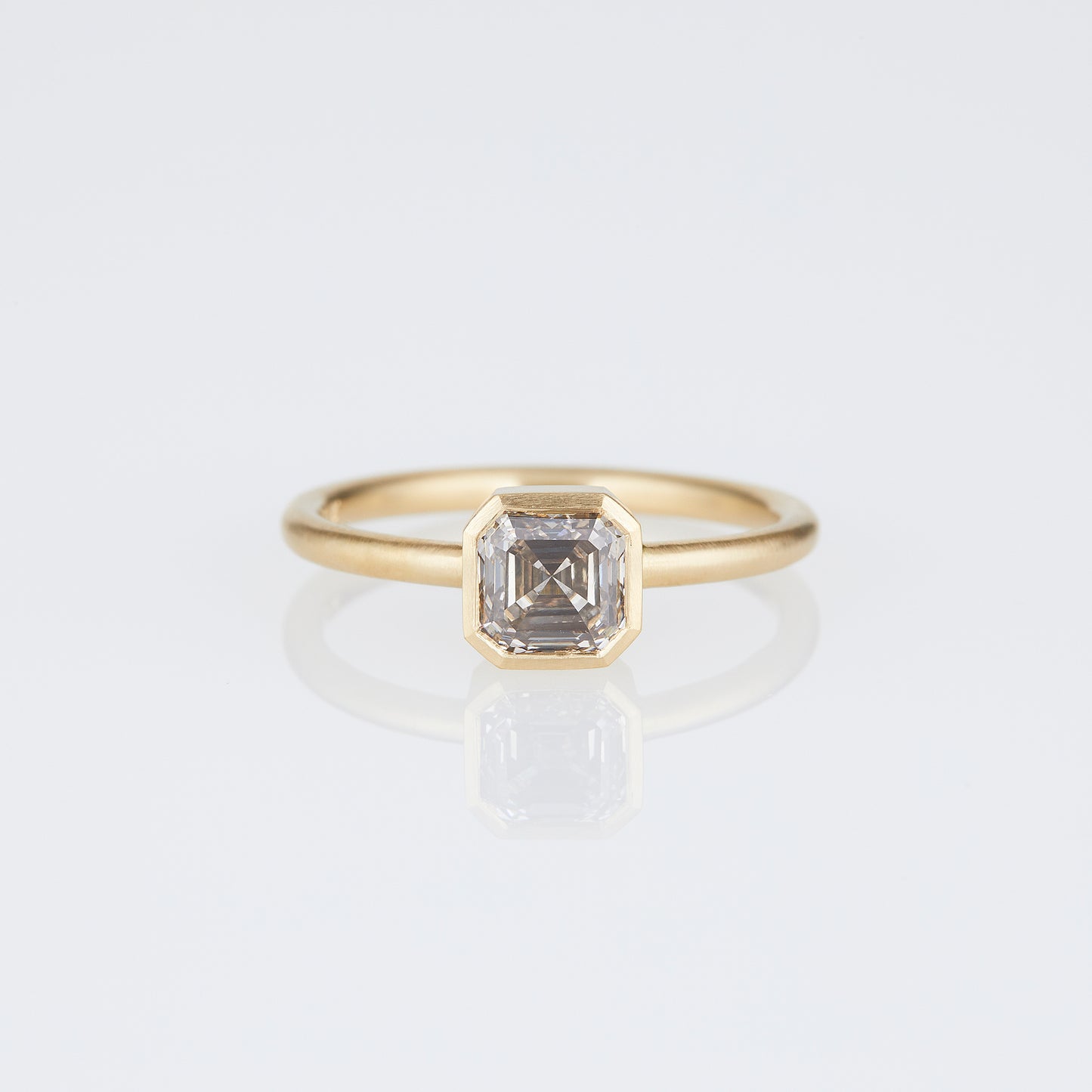1.02 Carat One-of-a-Kind Step Cut Mauve Diamond Ring | DR245-OOAK