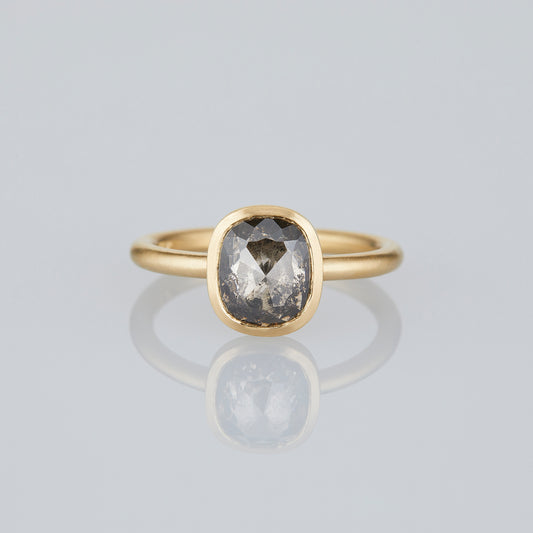 1.6 Carat One-of-a-Kind Rose Cut Smoky Black Diamond Ring | DR271-OOAK