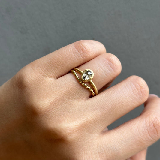 0.75 Carat One-of-a-Kind Rose Cut Taupe Diamond Ring | DR281-OOAK