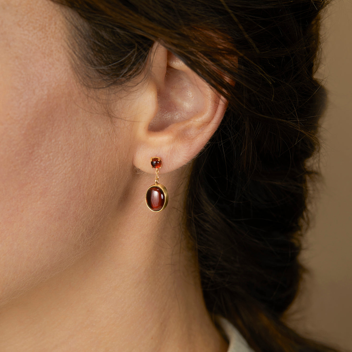 Garnet Glacé Earring | E8601GN