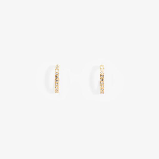 Misty Diamond Hoop Earrings | E9001W