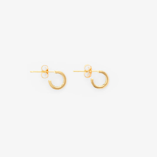 Misty Diamond Hoop Earrings | E9001W