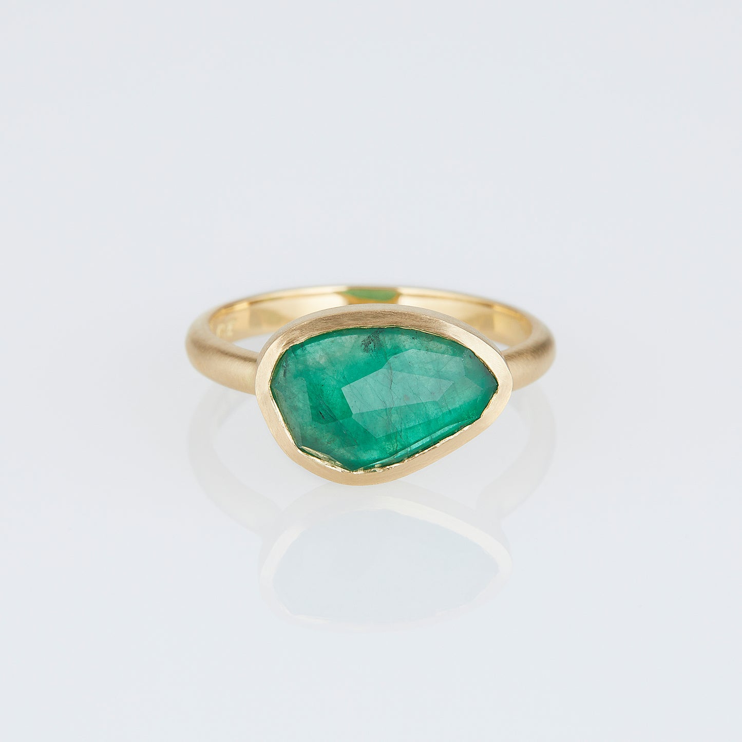 2.11 Carat One-of-a-Kind Rose Cut Emerald Ring | ER65-OOAK