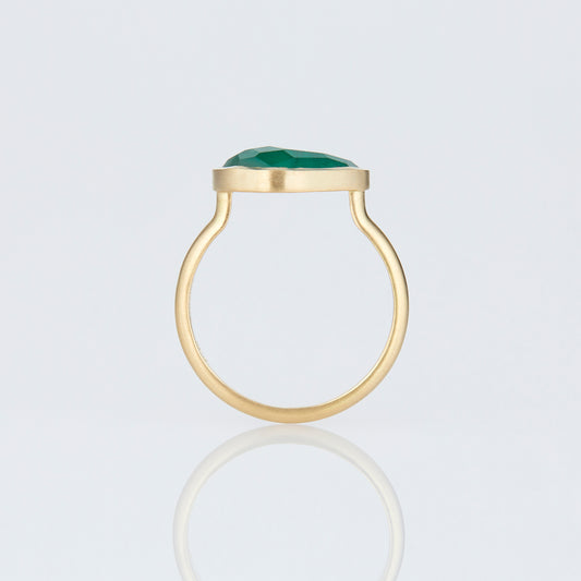 2.11 Carat One-of-a-Kind Rose Cut Emerald Ring | ER65-OOAK