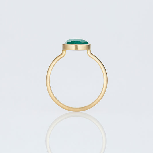 2.19 Carat One-of-a-Kind Rose Cut Emerald Ring | ER66-OOAK