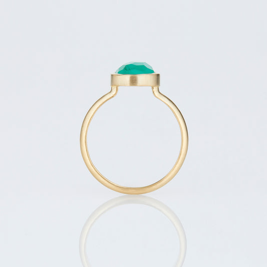2.47 Carat One-of-a-Kind Rose Cut Emerald Ring | ER67-OOAK