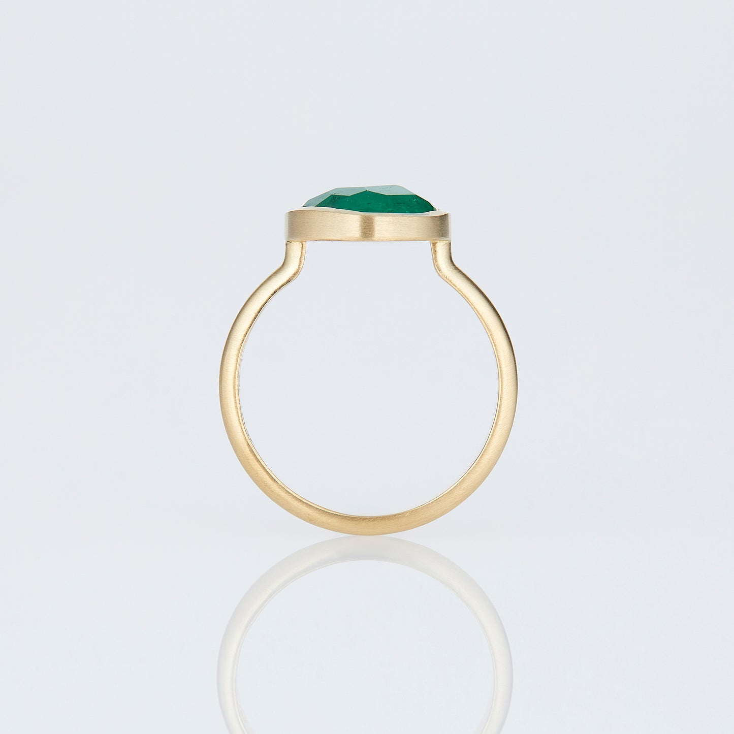 2.47 Carat One-of-a-Kind Rose Cut Emerald Ring | ER68-OOAK