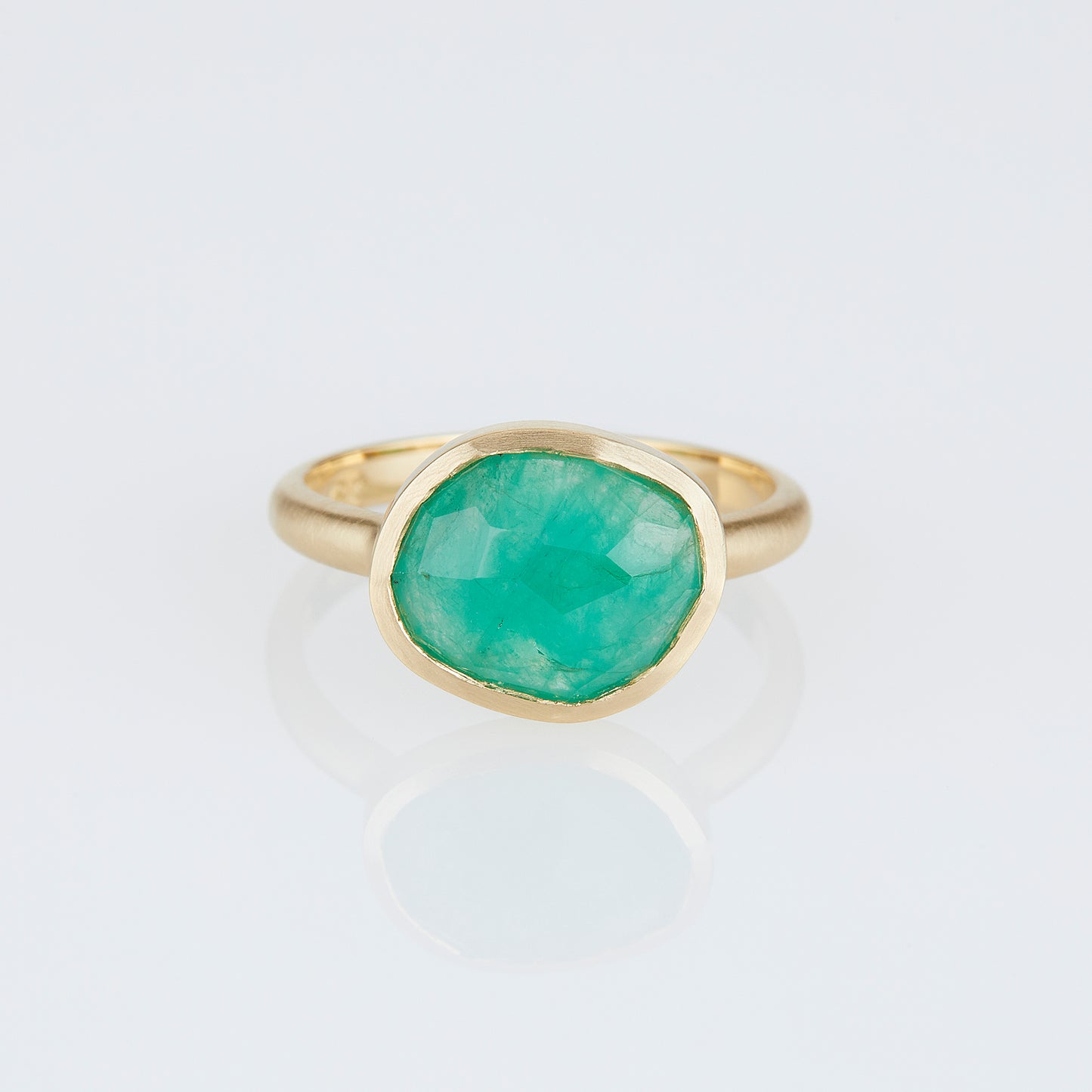 2.73 Carat One-of-a-Kind Rose Cut Emerald Ring | ER69-OOAK