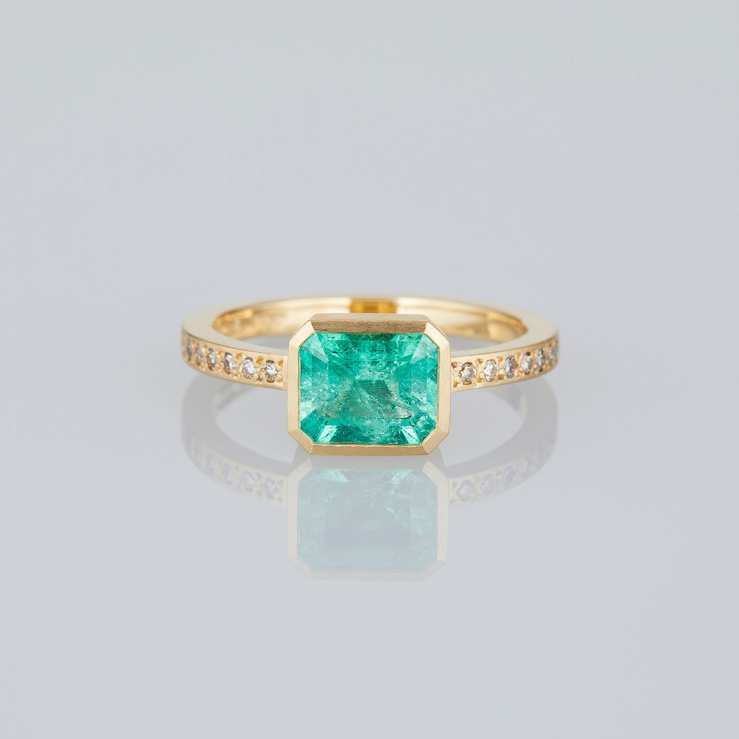 1.34 Carat One-of-a-Kind Emerald Cut Emerald Ring | ER71-OOAK