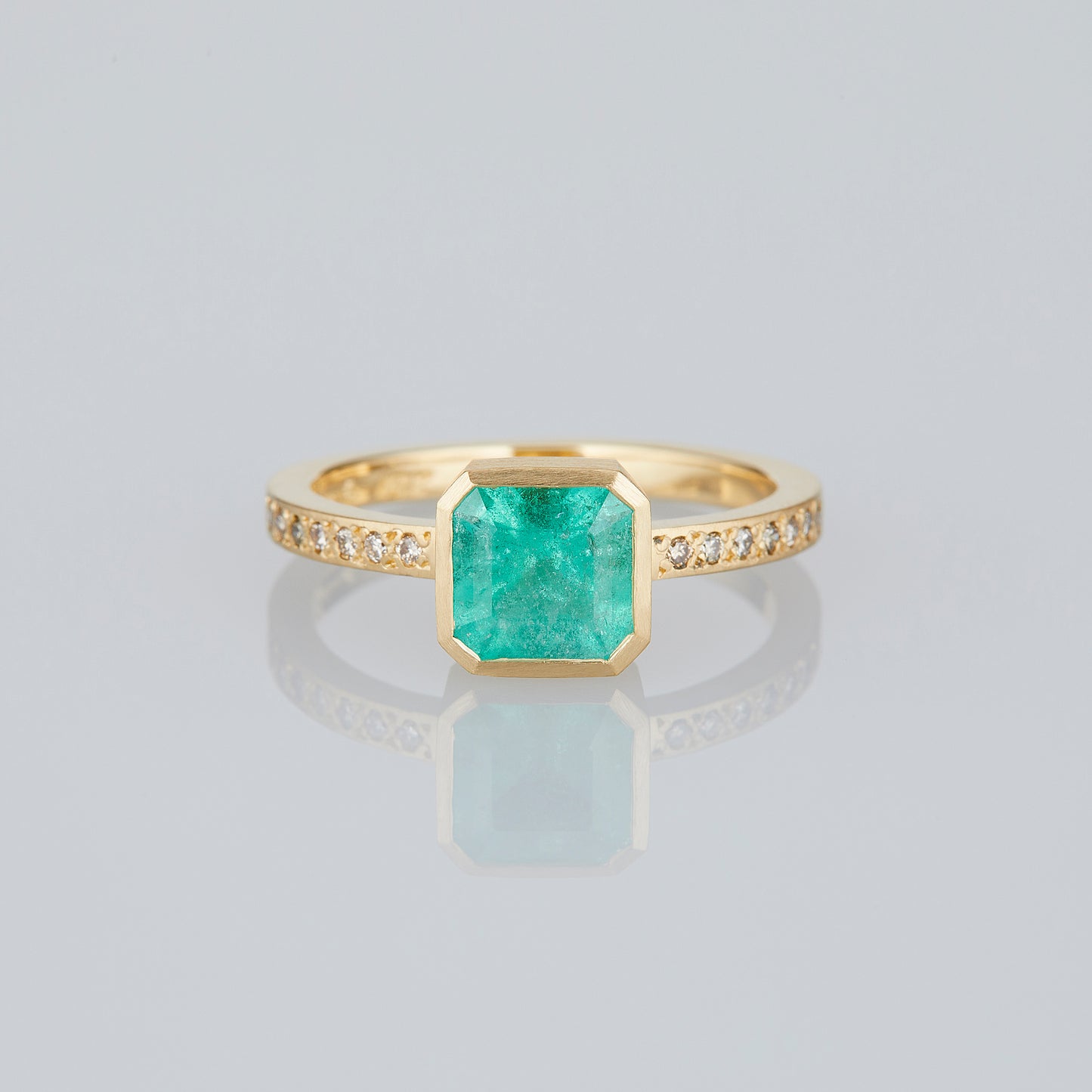 1.19 Carat One-of-a-Kind Emerald Cut Emerald Ring | ER74-OOAK