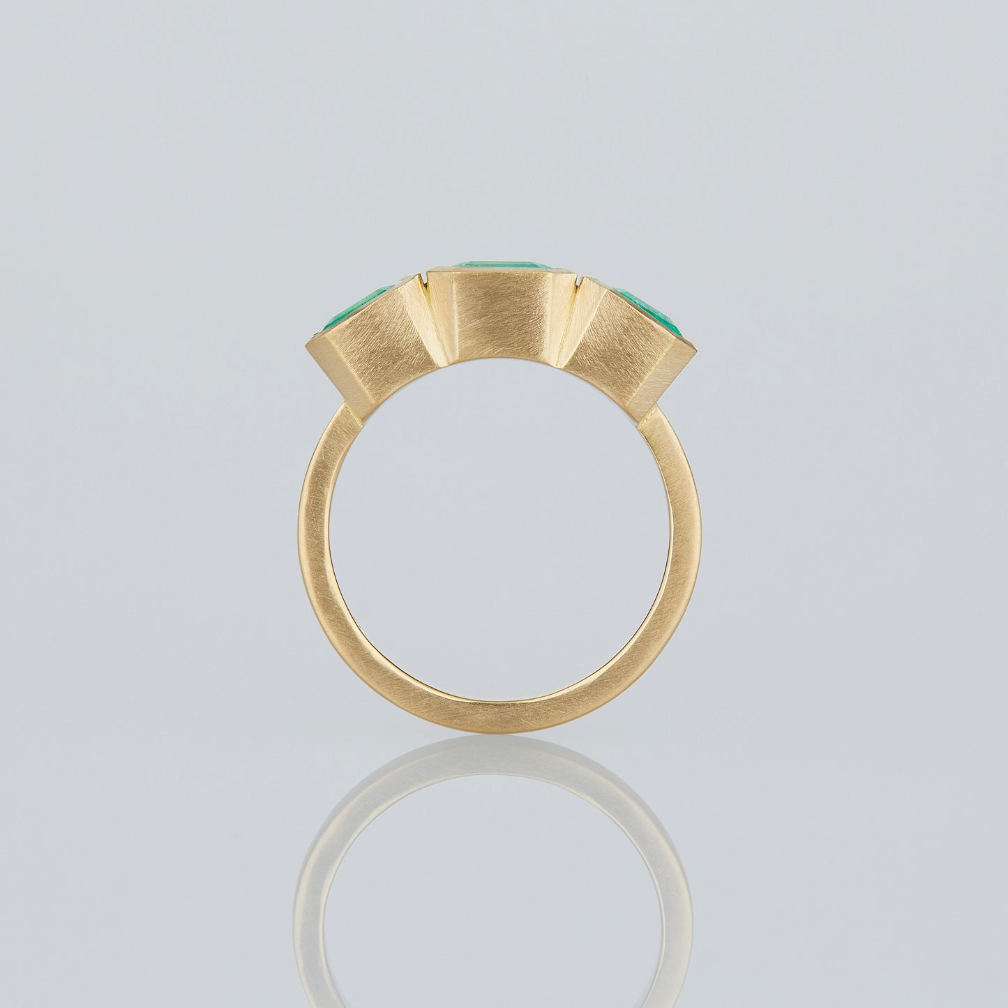 0.91 Carat One-of-a-Kind Emerald Cut Emerald Ring | ER75-OOAK