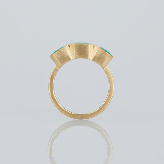 0.91 Carat One-of-a-Kind Emerald Cut Emerald Ring | ER75-OOAK