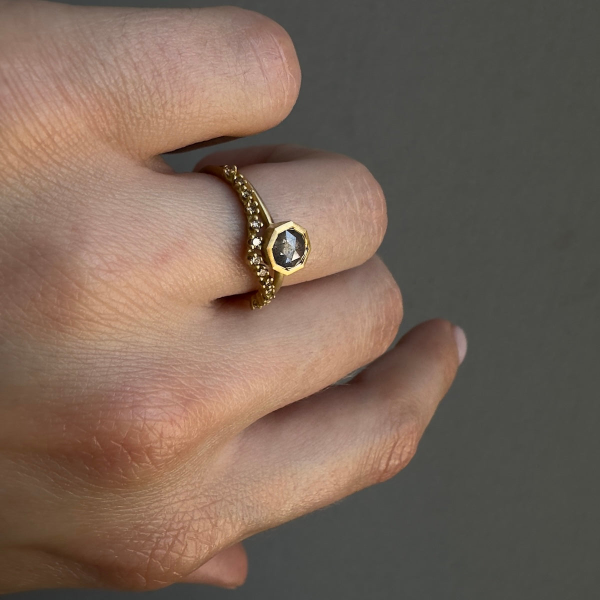 18K Yellow Gold on Model