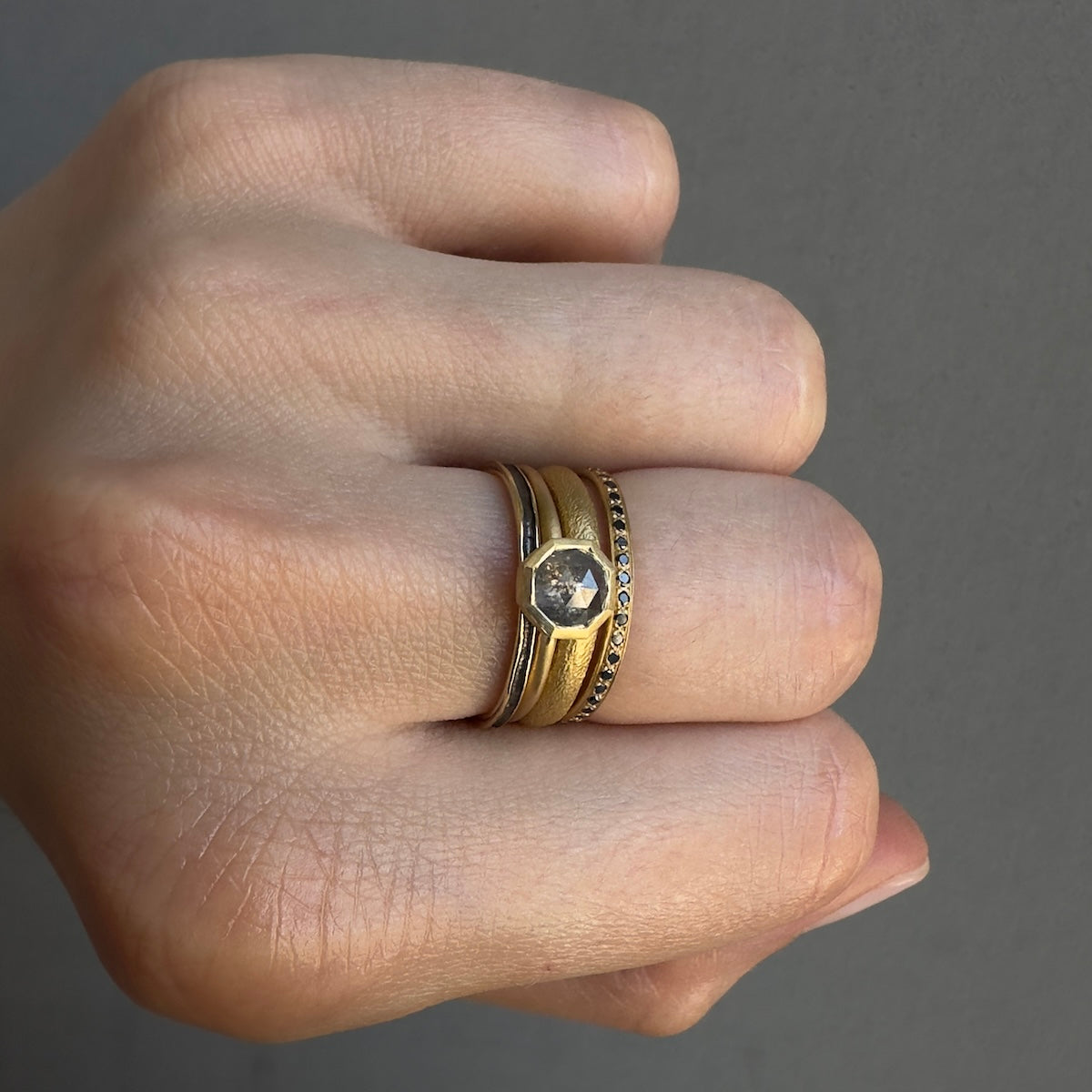 18K Yellow Gold on Model