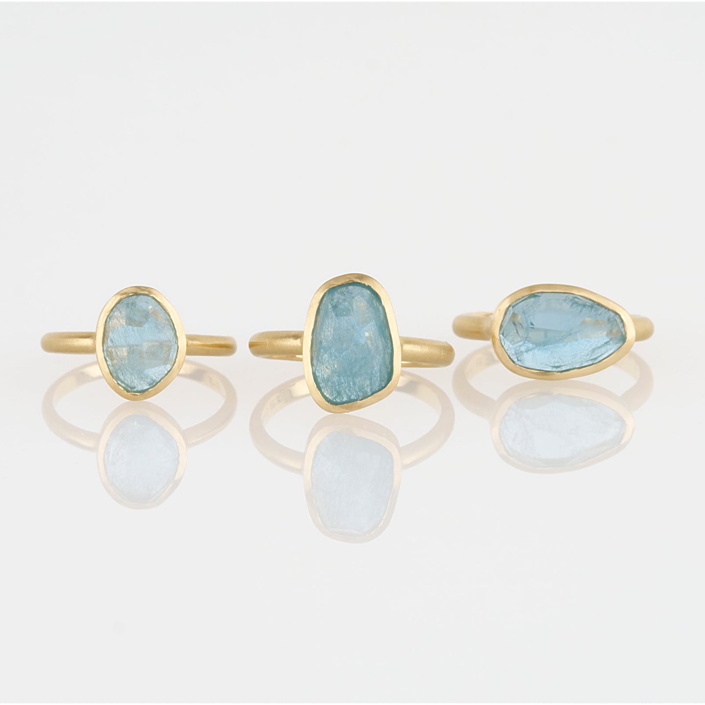 2.94 Carat One-of-a-Kind Rose Cut  Aquamarine Ring | AQR3-OOAK