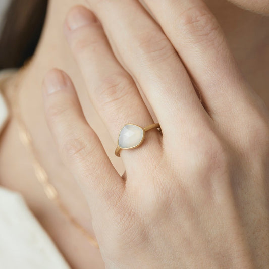 1.5 Carat One-of-a-Kind White Moonstone Ring | WMR2-OOAK