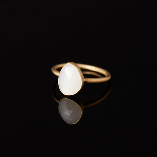 2.06 Carat One-of-a-Kind Rose Cut White Moonstone Ring | WMR4-OOAK